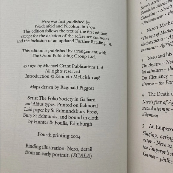 Nero Michael Grant The Folio Society 1998 Illustrated Kenneth McLeish Slipcase. - Picture 4 of 6